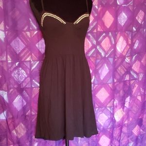 Moda Int. Sexy little soft black embellished dress